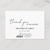 Candle Care Vielen Dank Ihr Kartenlogo Einfach mod Visitenkarte (Rückseite)