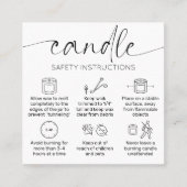 Candle Care Vielen Dank Ihre Karte Elegantes Skrip (Vorderseite)