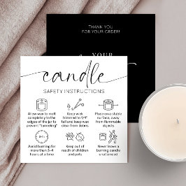 Candle Care Vielen Dank Ihre Karte Elegantes Skrip