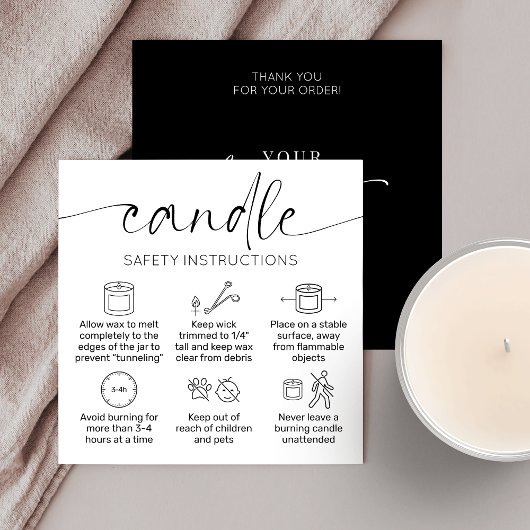 Candle Care Vielen Dank Ihre Karte Elegantes Skrip