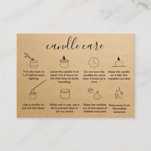 Candle Care Vielen Dank Karte Hinzufügen Sie Ihr L (Vorderseite)