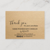 Candle Care Vielen Dank Karte Hinzufügen Sie Ihr L (Rückseite)