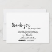 Candle Care Vielen Dank Karte Hinzufügen Sie Ihr L (Rückseite)