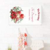 Candle Center mit Poinsettia-Blume Banner (Insitu)