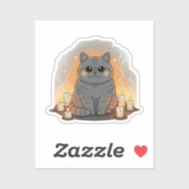 Candle Circle Brit - British Shorthair Halloween Aufkleber