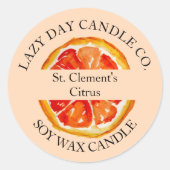 Candle Company Orange Citrus Packing Sticker (Vorderseite)