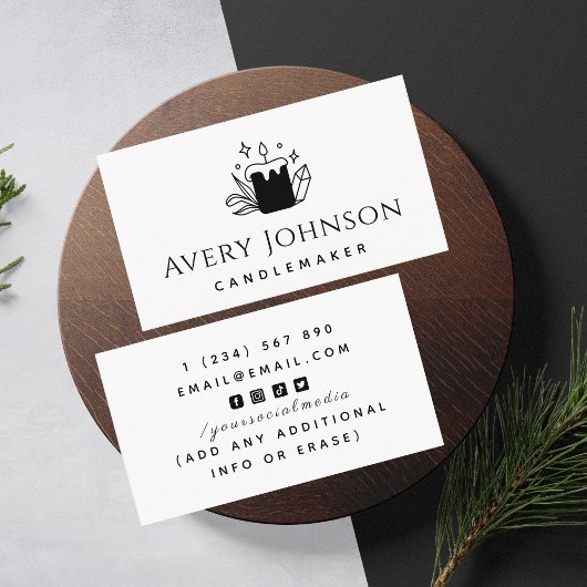 Candle & Crystal Jewel Candlemaker Classic White Visitenkarte