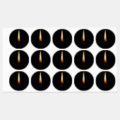 Candle Flame 2 Etiketten (Blatt)