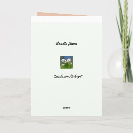 Candle Flame Birthday Karte (Rückseite)