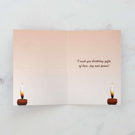 Candle Flame Birthday Karte (Innenseite)