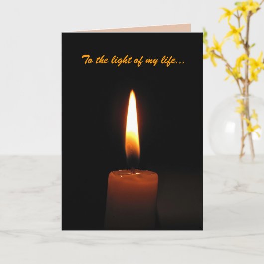 Candle Flame Birthday Karte (Gelbe Blume)