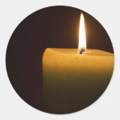 Candle Flame Classic Round Aufkleber (Vorderseite)