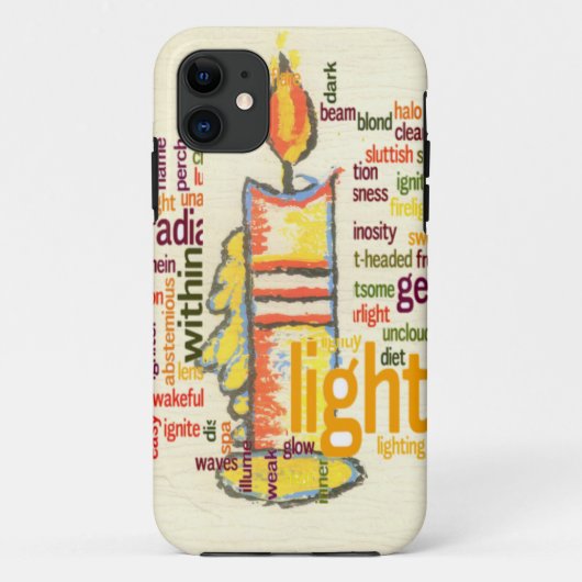 Candle Flame Word Cloud Art Print Case-Mate iPhone Hülle (Rückseite)
