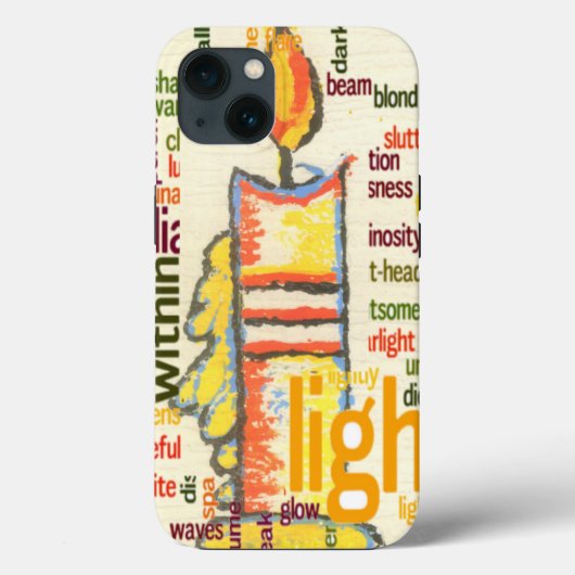 Candle Flame Word Cloud Art Print Case-Mate iPhone Hülle (Rückseite)