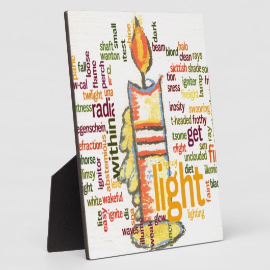 Candle Flame Word Cloud Art Print Fotoplatte (Seite)