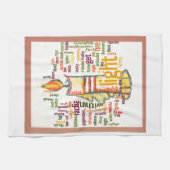 Candle Flame Word Cloud Art Print Handtuch (Horizontal)