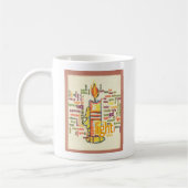 Candle Flame Word Cloud Art Print Kaffeetasse (Links)