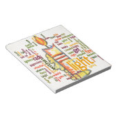 Candle Flame Word Cloud Art Print Notizblock (angewinkelt)