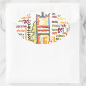 Candle Flame Word Cloud Art Print Ovaler Aufkleber (Tasche)