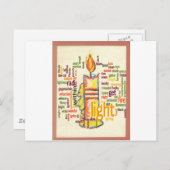 Candle Flame Word Cloud Art Print Postkarte (Vorne/Hinten)