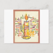 Candle Flame Word Cloud Art Print Postkarte (Vorderseite)