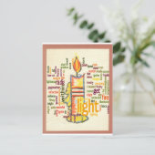 Candle Flame Word Cloud Art Print Postkarte (Stehend Vorderseite)