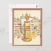 Candle Flame Word Cloud Art Print Postkarte (Vorne/Hinten)