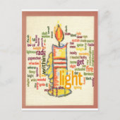 Candle Flame Word Cloud Art Print Postkarte (Vorderseite)