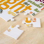 Candle Flame Word Cloud Art Print Puzzle (Seite)