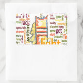 Candle Flame Word Cloud Art Print Rechteckiger Aufkleber (Tasche)