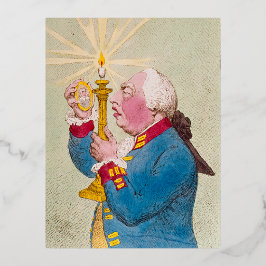 Candle - Foil Holiday Postcard Folien Feiertagspostkarte