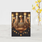 Candle Giraffe Chandelier Karte (Gelbe Blume)