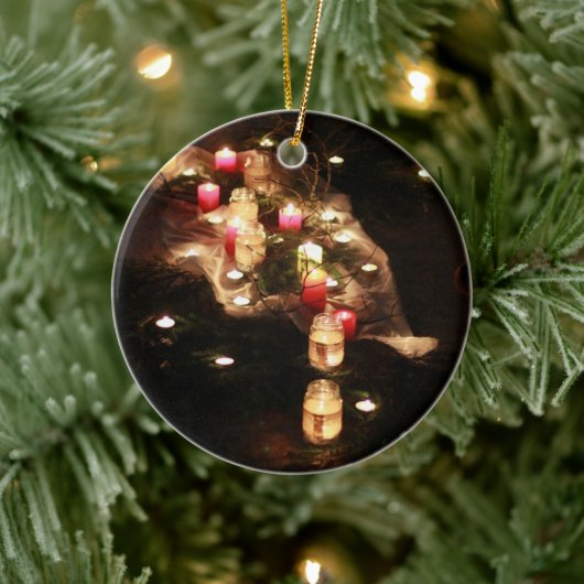 Candle Glow Keramik Ornament - Anpassbar (Baum)