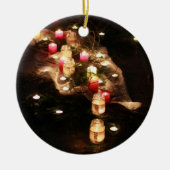 Candle Glow Keramik Ornament - Anpassbar (Vorne)