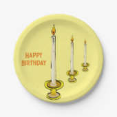 Candle Happy Birthday Paper Tellers Pappteller (Vorderseite)