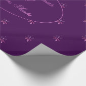 Candle Holder Pink Lila Elegante Weihnachten Geschenkpapier (Ecke)