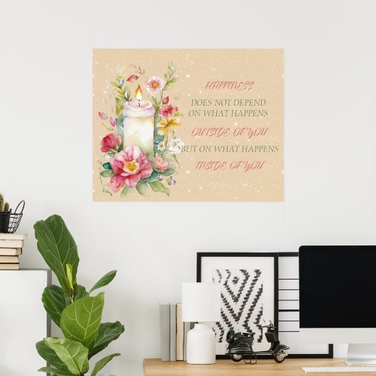 Candle Inspirational Verse Poster (Heimbüro)