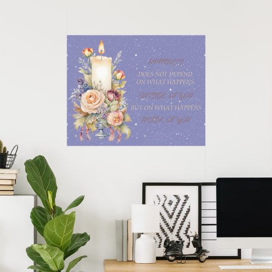 Candle Inspirational Verse Poster (Heimbüro)