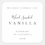 Candle Jar Label Minimal Branding Sticker (Vorderseite)
