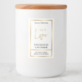 Candle Jar Packaging Label Gold Logo Elegant Lebensmitteletikett (Vorderseite)
