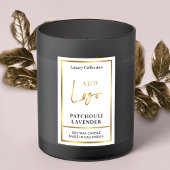 Candle Jar Packaging Label Gold Logo Elegant Lebensmitteletikett