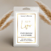 Candle Jar Packaging Label Gold Logo Elegant Lebensmitteletikett