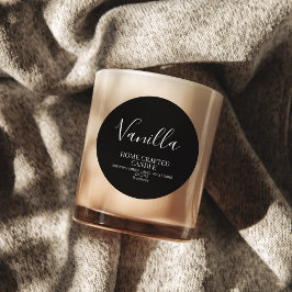 Candle Label Minimalistisch Black Aufkleber