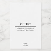 Candle Label Minimalistisch Elegant Schwarzweiß Ge Lebensmitteletikett (Einzelnes Label)