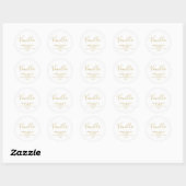 Candle Label Minimalistisch Gold Weißer Sticker (Blatt)