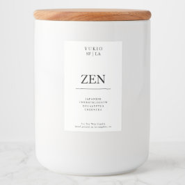 Candle Label Minimalistisch Strong Simple Soy Wax  Lebensmitteletikett