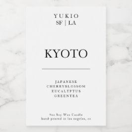 Candle Label Minimalistisch Strong Simple Soy Wax  Lebensmitteletikett