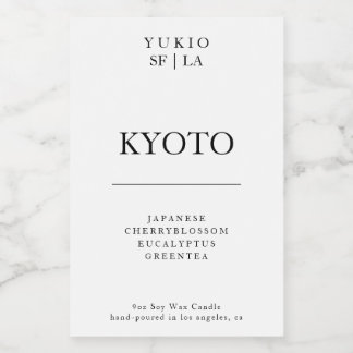 Candle Label Minimalistisch Strong Simple Soy Wax Lebensmitteletikett