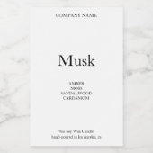 Candle Label Minimalistisch Strong Simple Soy Wax  Lebensmitteletikett (Einzelnes Label)