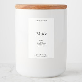 Candle Label Minimalistisch Strong Simple Soy Wax  Lebensmitteletikett